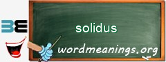 WordMeaning blackboard for solidus